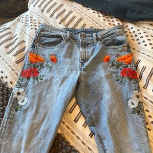 Levi’s floral embroidered denim
